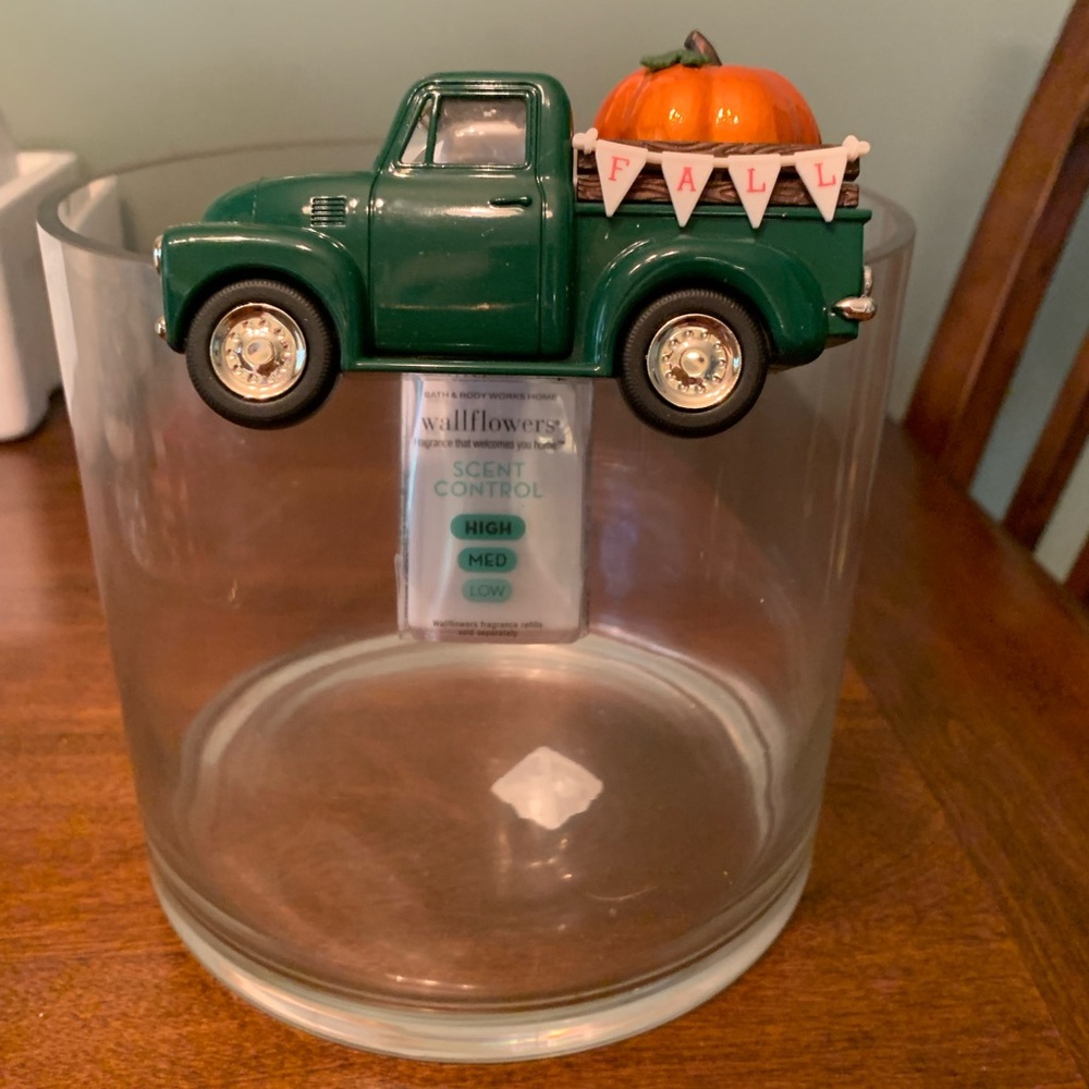 Bath and Bodywork’s Wallflower. Cute truck with Pumpkin in the back,
